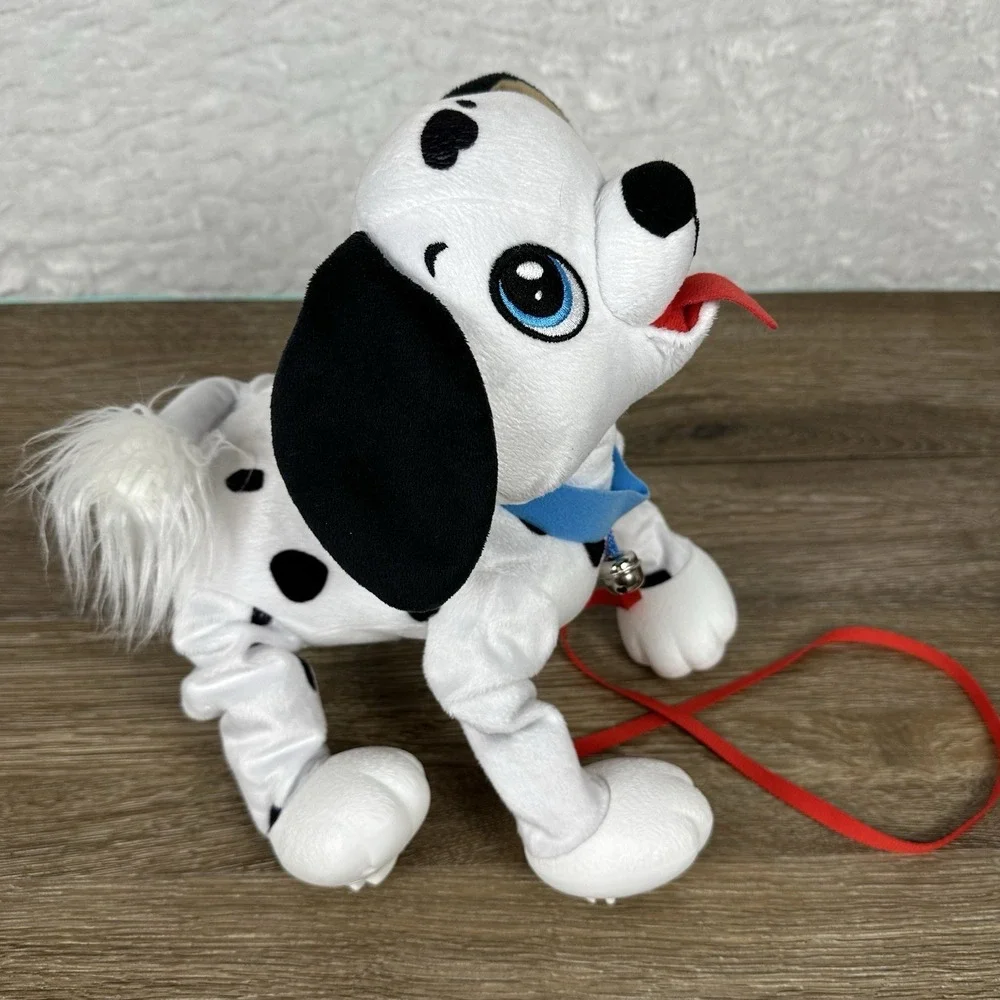 Peppy Pets Dalmatian Walking Dog Plush Toy Leash Battery Operated Kids